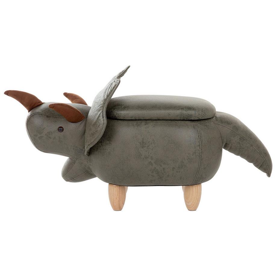 Beliani Tabouret de rangement animal en Tissu Moderne TRICERATOPS  