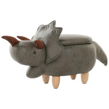 Tabouret de rangement animal en Tissu Moderne TRICERATOPS