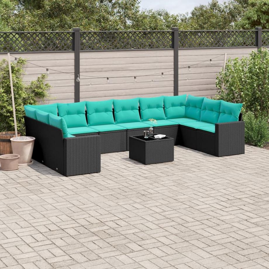 VidaXL Ensemble de canapés de jardin rotin synthétique  