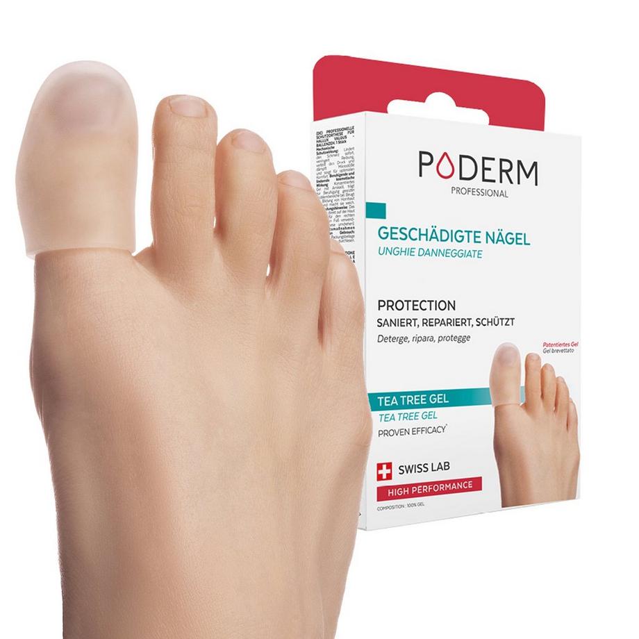 PODERM  Capuchon d'Orteil pour Mycose des Ongles X2 - Taille M - Recommandé par les Podologues - 100% Naturel&Vegan - Swiss Made 
