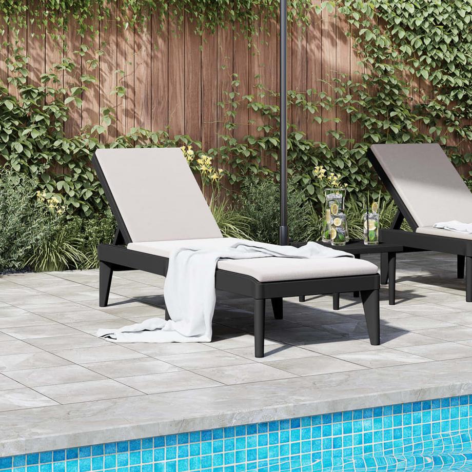 VidaXL Chaise longue polypropylène  