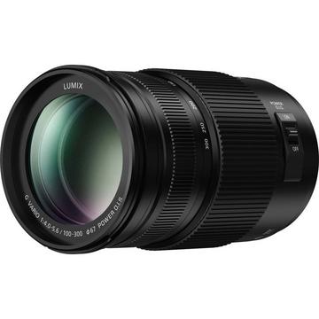 Objectif hybride  Lumix G Vario 100-300mm f/4.0-5.6 ASPH Power O.I.S noir