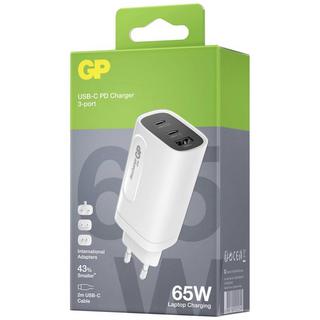 GP Batteries  USB-Ladegerät 65 W Steckdose Anzahl Ausgänge: 3 x USB, USB-C® Buchse (Power Deli 