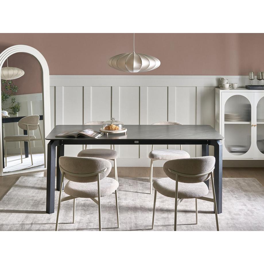 Beliani Tavolo da pranzo da giardino en Pietra sinterizzata Moderno FELETTO  