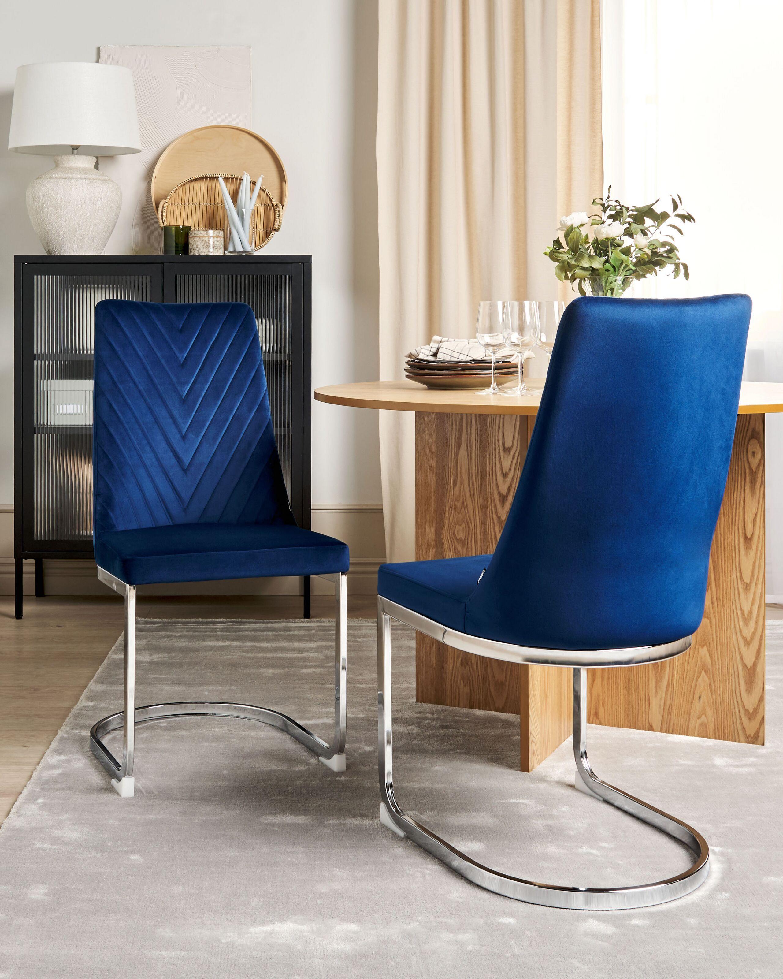 Beliani Lot de 2 chaises en Velours Moderne ALTOONA  