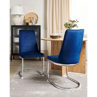 Beliani Lot de 2 chaises en Velours Moderne ALTOONA  