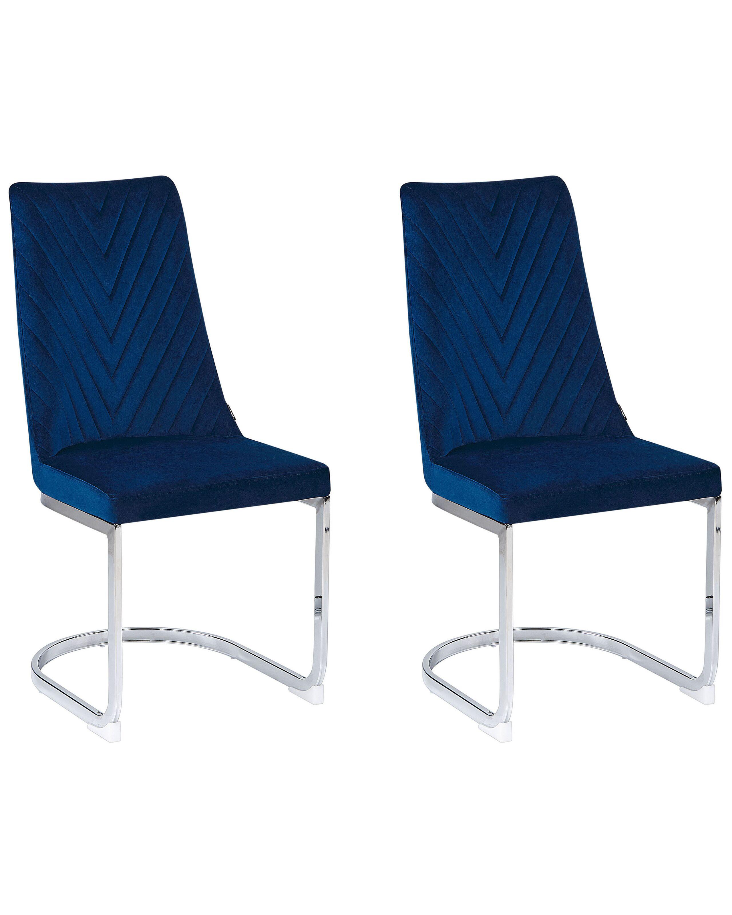 Beliani Lot de 2 chaises en Velours Moderne ALTOONA  