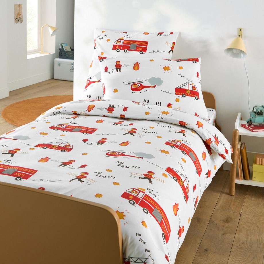 SO'HOME Copripiumino per bambini Stampa Pompieri  