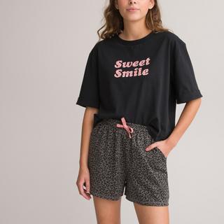 La Redoute Collections  Pyjashort à message et imprimé léopard 