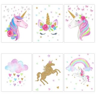 eStore 6x Affiches sur Toile - Licorne  