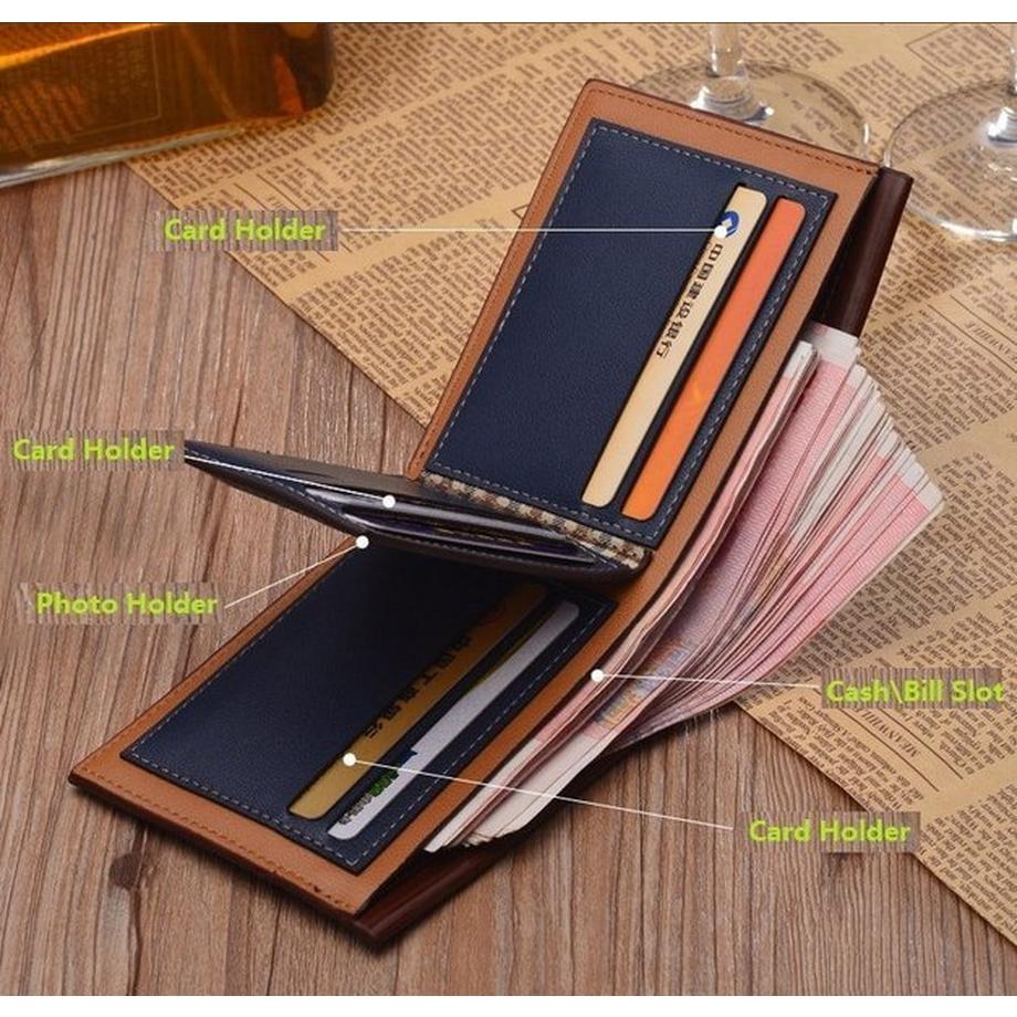 eStore  Luxus-Brieftasche - PU-Leder - Hellbraun 