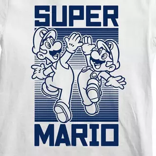 Super Mario T-shirt  Blanc Imprimé