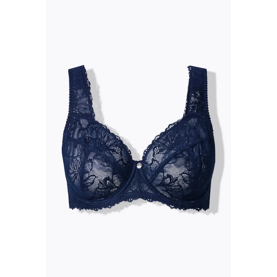 Ulla Popken Reggiseno con ferretto Pizzo Spalline Larghe  