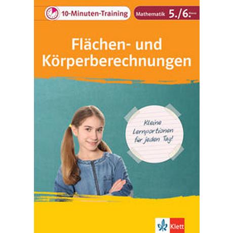 Klett 10-Minuten-Training Mathematik Flächen- und Körperberechnungen 5./6. Klasse Kein Autor Gebundene Ausgabe 