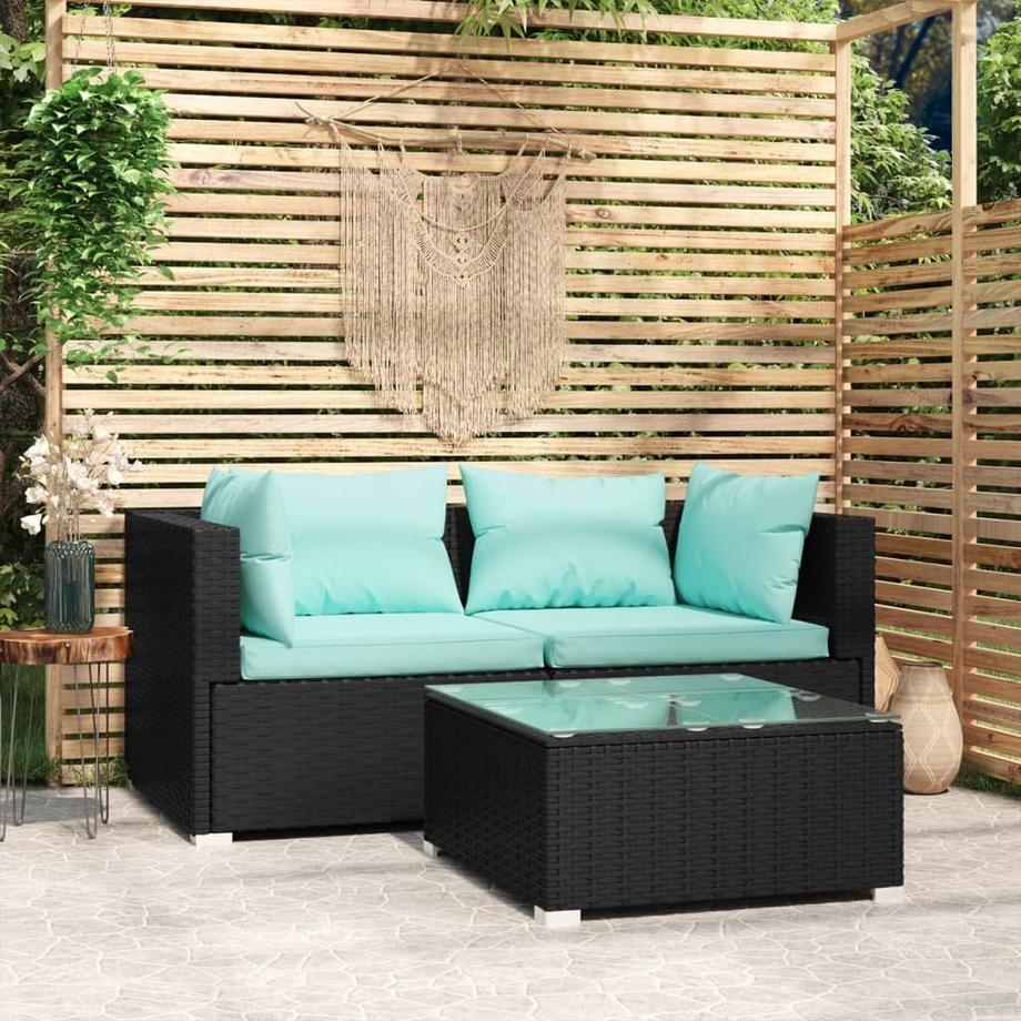 VidaXL set per salotto da giardino Polirattan  