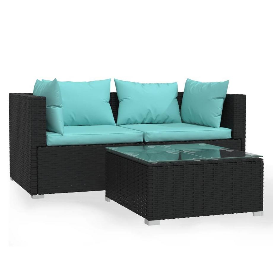 set per salotto da giardino Polirattan