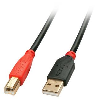 LINDY  42762 cavo USB 15 m USB 2.0 USB A USB B Nero, Rosso 