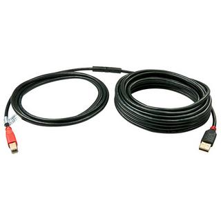 LINDY  42762 cavo USB 15 m USB 2.0 USB A USB B Nero, Rosso 