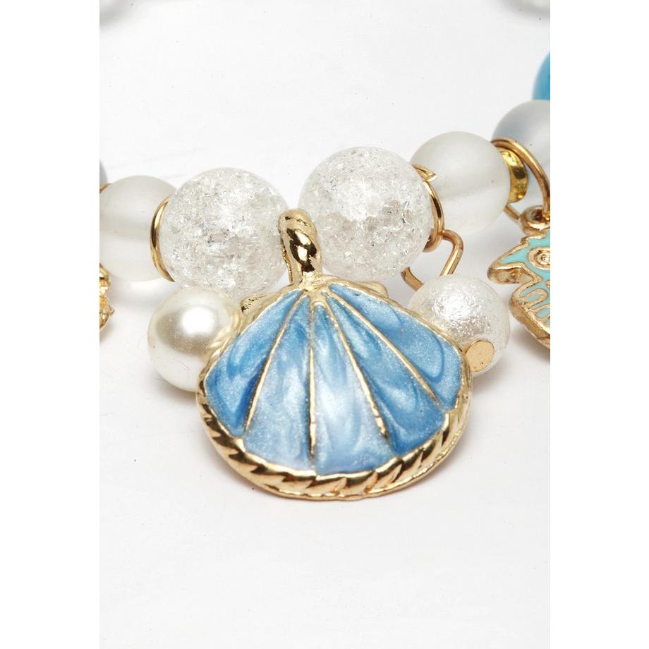 AVANT-GARDE PARIS  Bracciale Boho con Perline a Seme di Conchiglia 