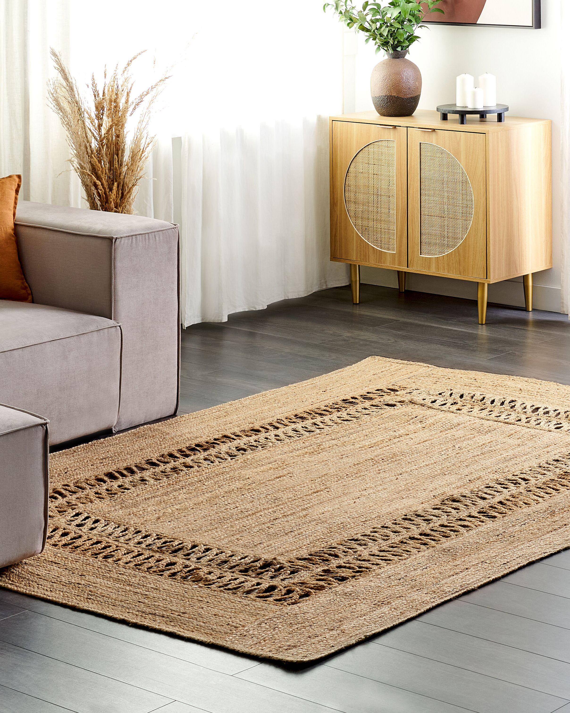 Beliani Tapis en Jute Boho YENIKOY  