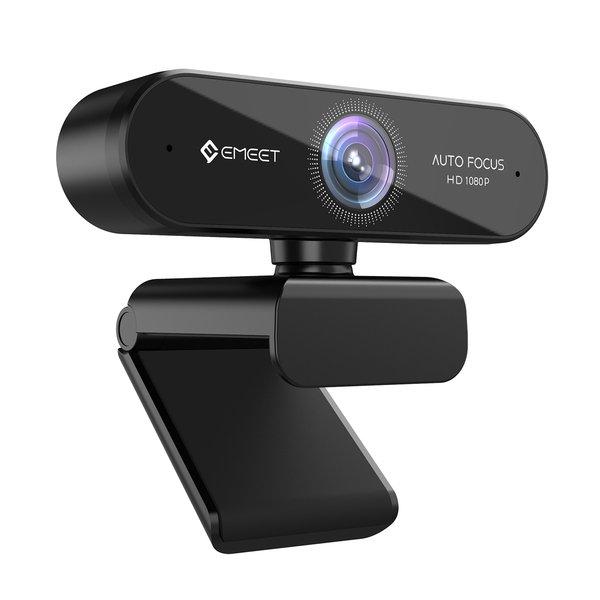 Image of eMeet Nova HD Webcam (2 AI Array Mikrofone inklusive Echo- und Geräuschunterdrückung, automatische Lichtkorrektur, Universalclip und Tripod-kompatibel, 1080p bei 30 FPS, 360° drehbar)