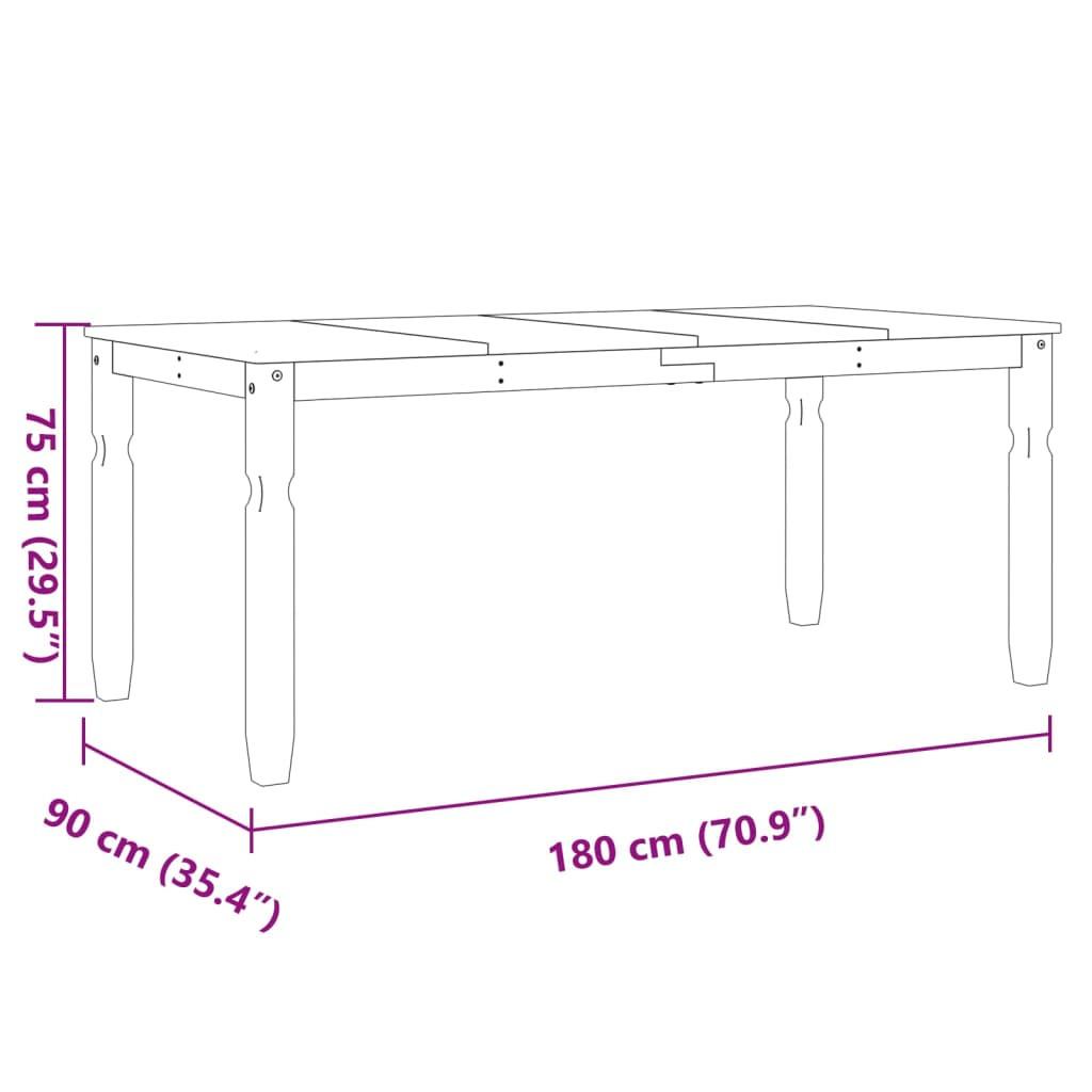 VidaXL Table à manger bois de pin  