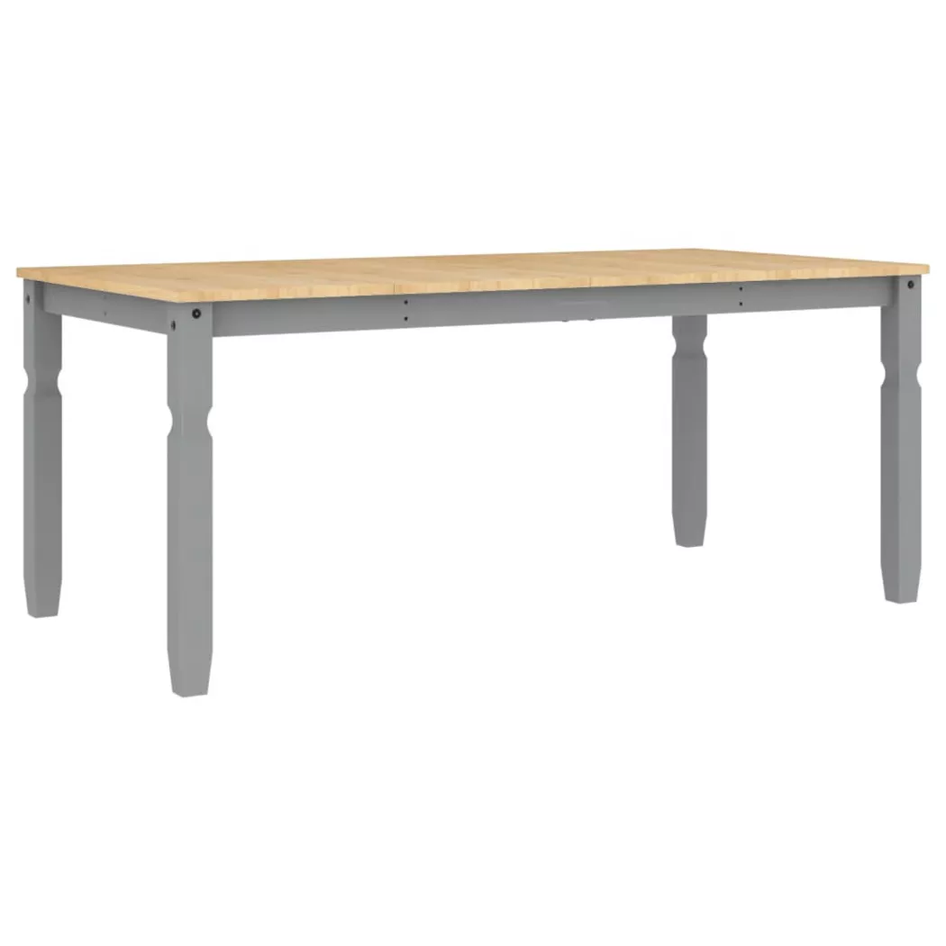 VidaXL - Table à manger bois de pin, One Size, Gris