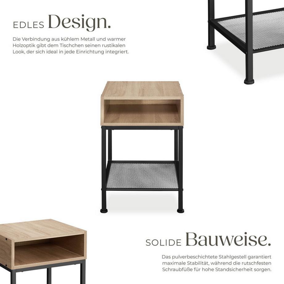 Tectake Comodino Harlow stile industriale  