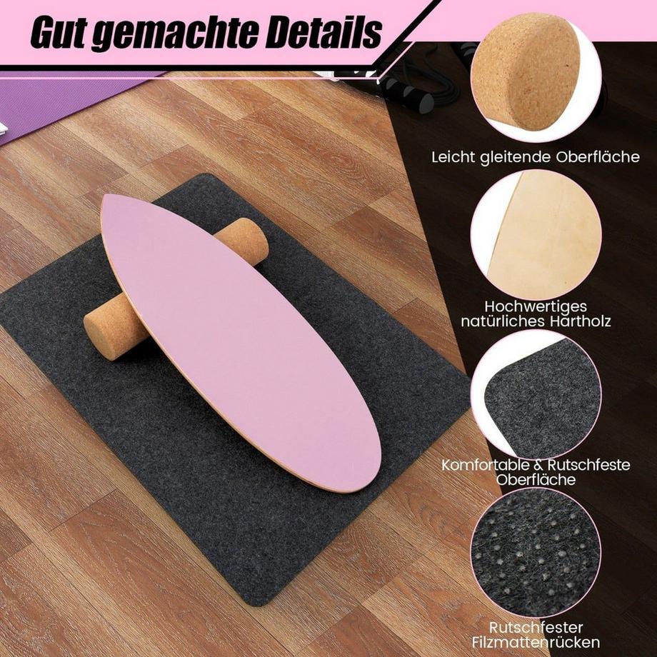 Northix  Set Balance Board con rullo in sughero 