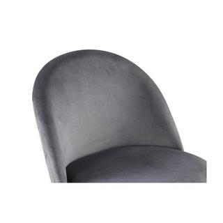 Vente-unique Lot de 6 chaises MELBOURNE Velours métal mat  