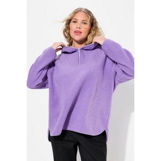 Ulla Popken  Pullover in teddy con cappuccio e maniche lunghe 