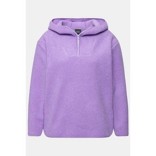 Ulla Popken  Pullover in teddy con cappuccio e maniche lunghe 