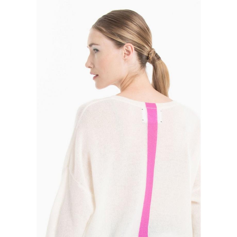 Studio Cashmere8 NAMI 23 Pull Col V Rayé  