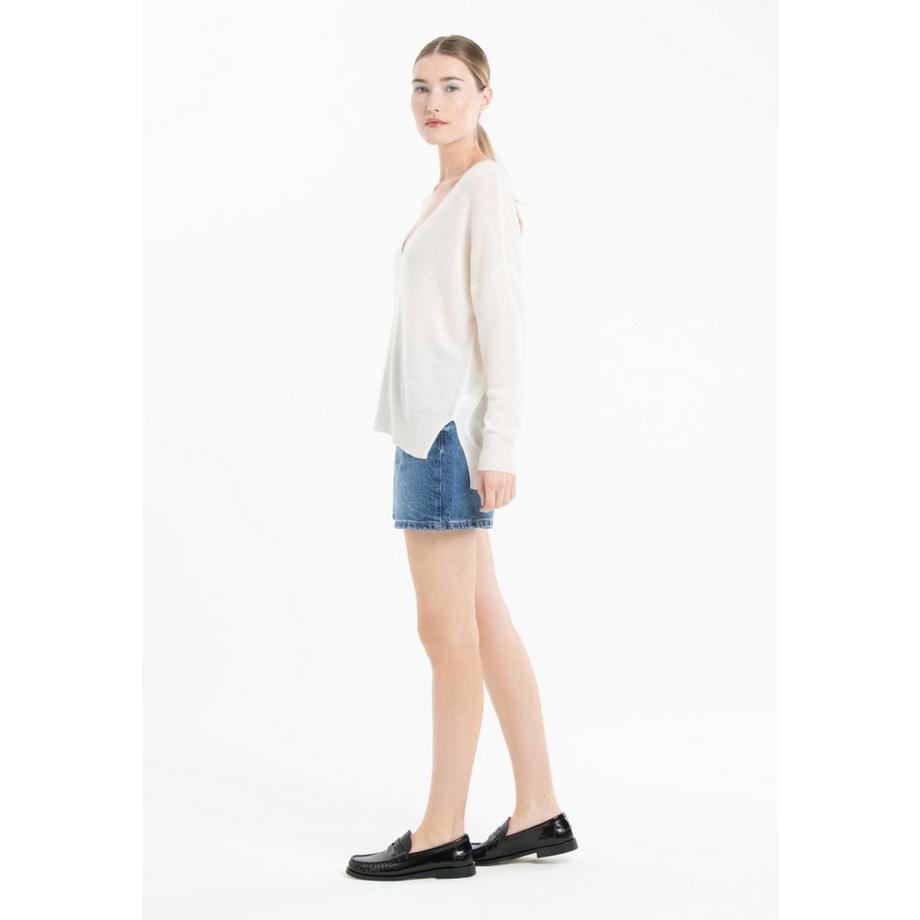 Studio Cashmere8 NAMI 23 Pull Col V Rayé  