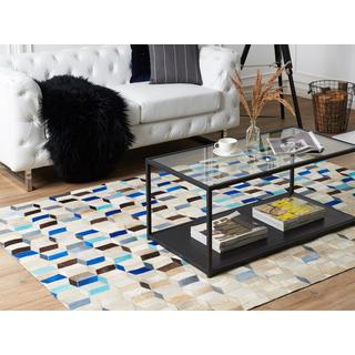 Beliani Tapis en Cuir Moderne GIDIRLI  