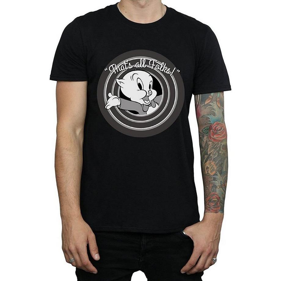 LOONEY TUNES That's All Folks Porky Pig T-Shirt  