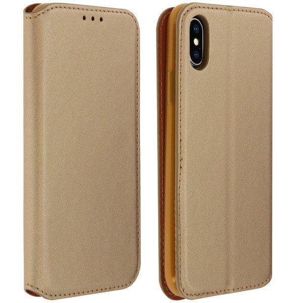 Avizar  Classic Flip Cover Apple iPhone X Gold 