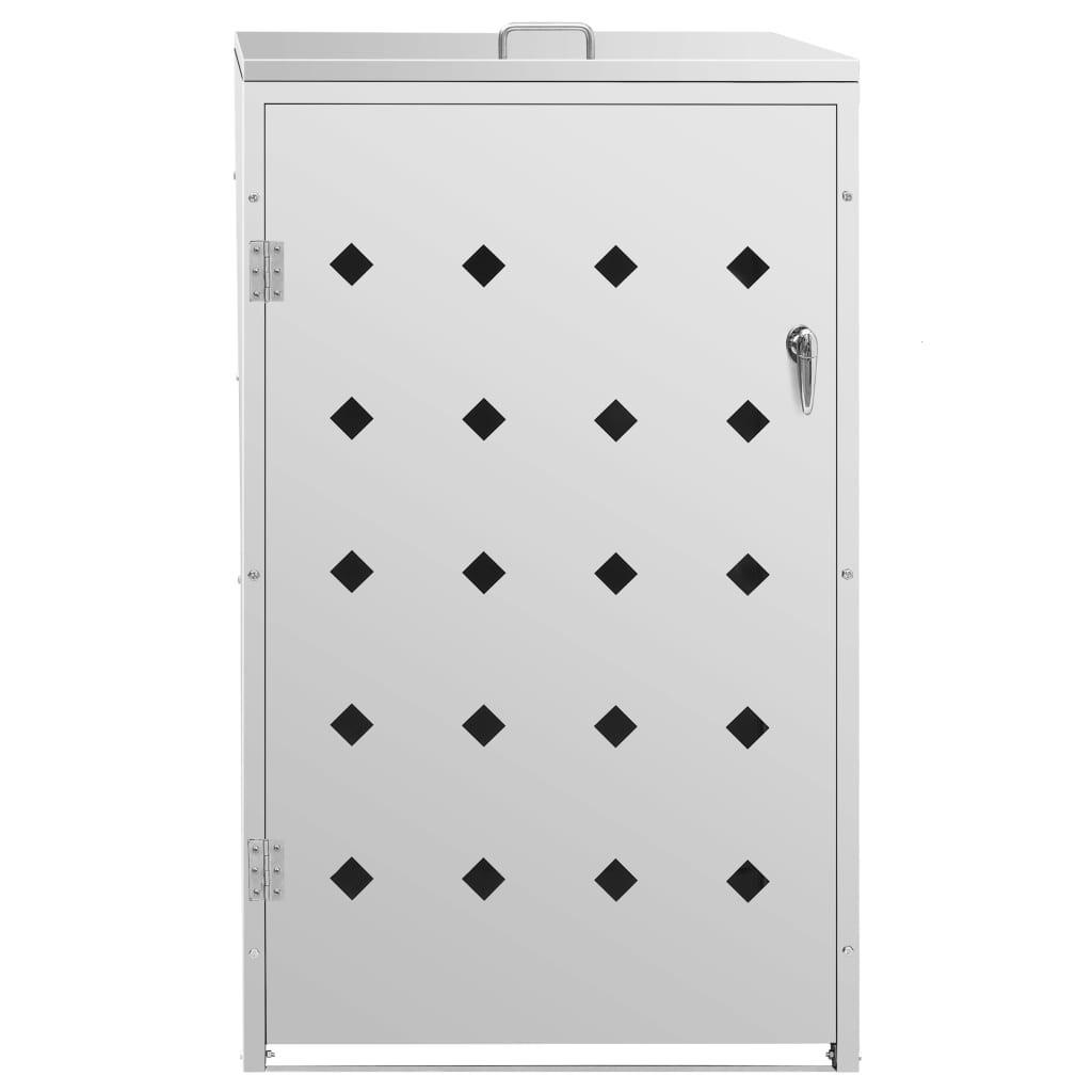 VidaXL Cabanon poubelle acier inoxydable  