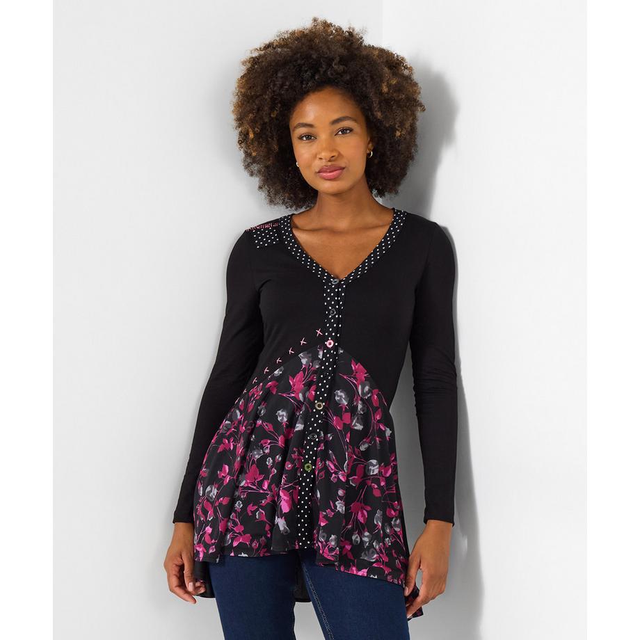 Joe Browns Jersey Mesh Tunika Blumenprint  