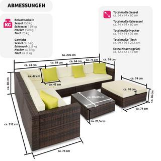 Tectake Rattan Loungeset Marbella  