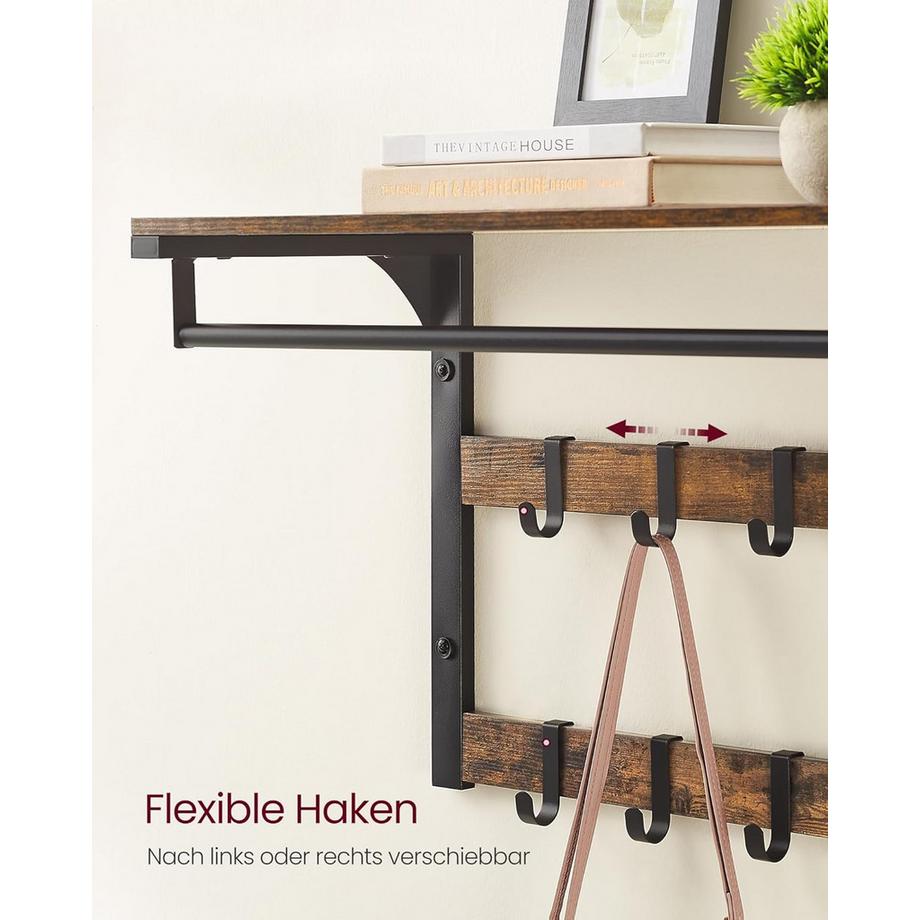 Songmics Wandgarderobe mit Ablage  