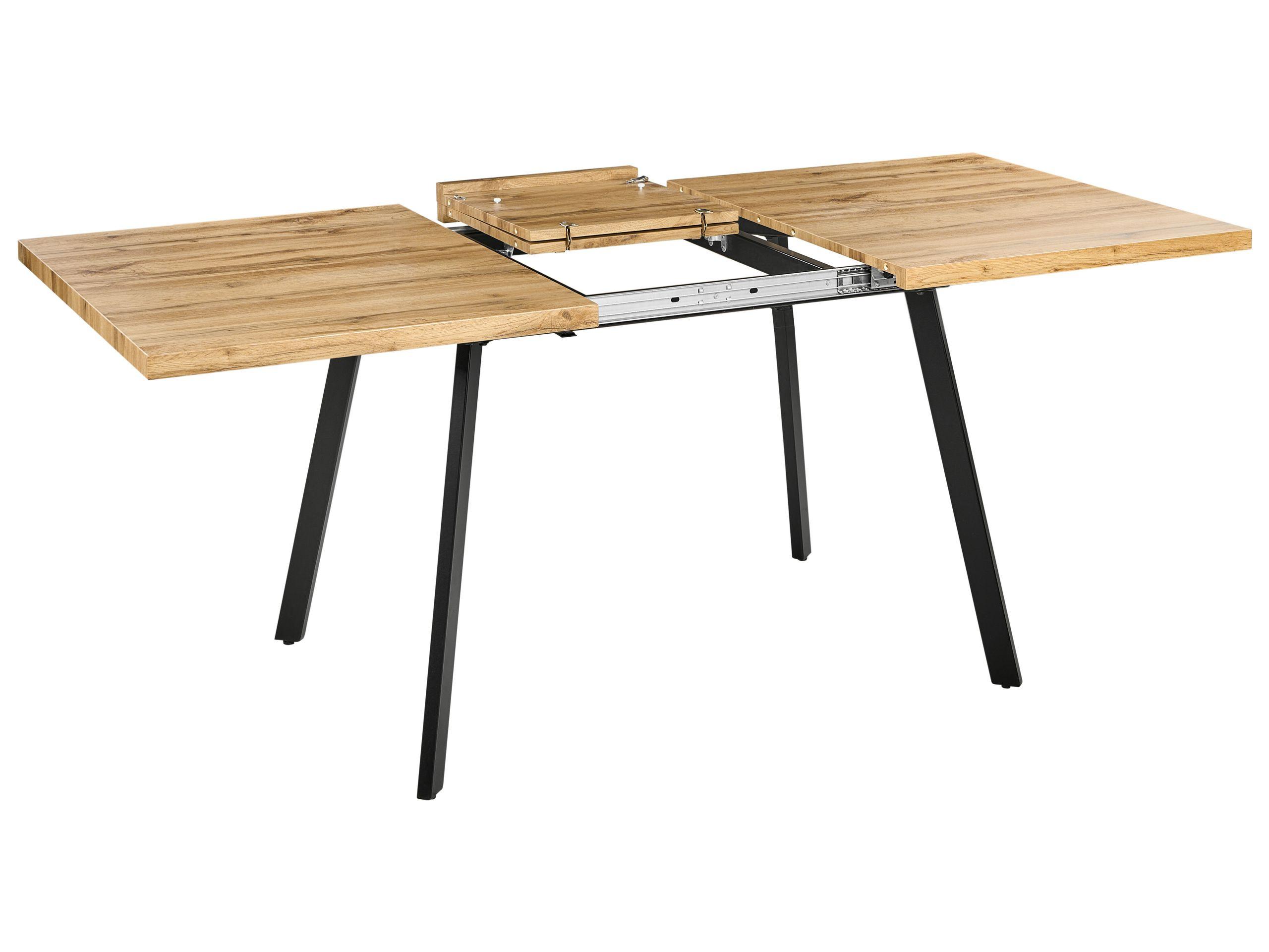 Beliani Ausziehbarer Esstisch aus MDF-Platte Glamourös HARLOW  