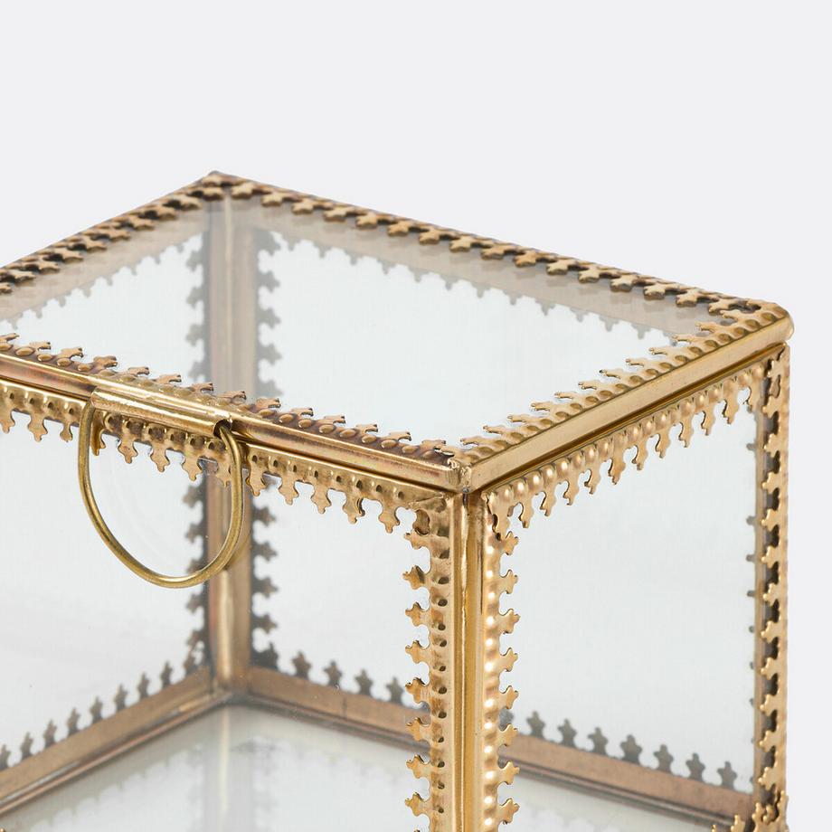 La Redoute Intérieurs Boîte-vitrine carrée verre et laiton Stelia  