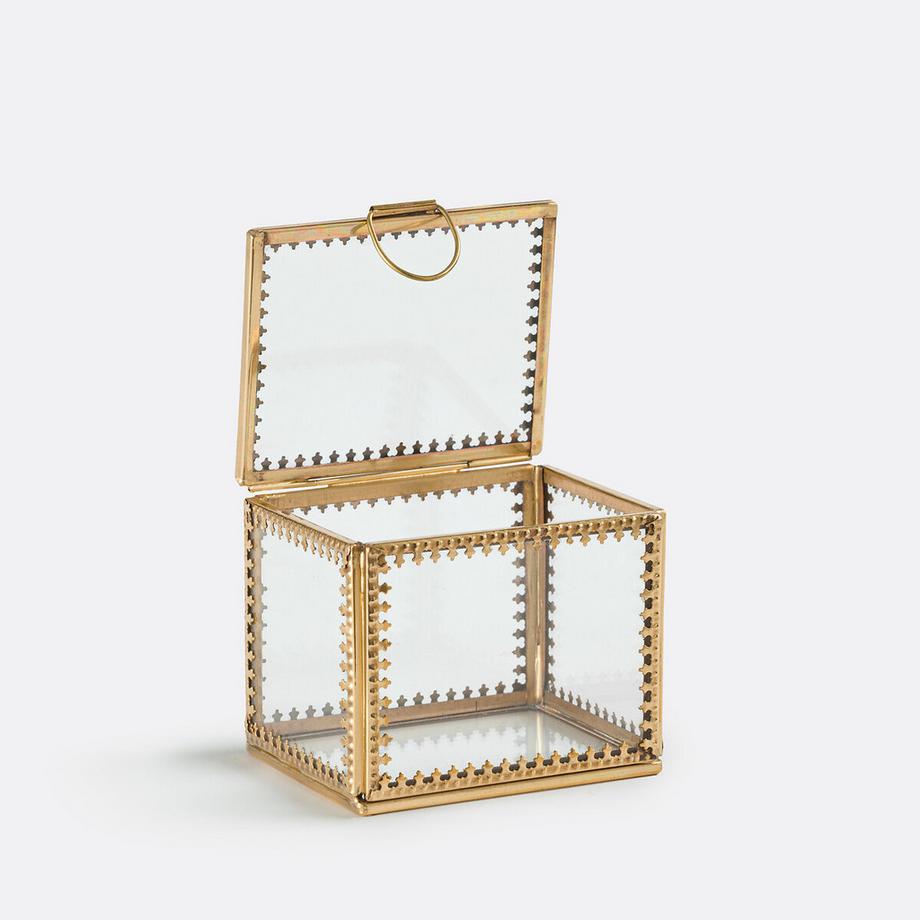 La Redoute Intérieurs Boîte-vitrine carrée verre et laiton Stelia  