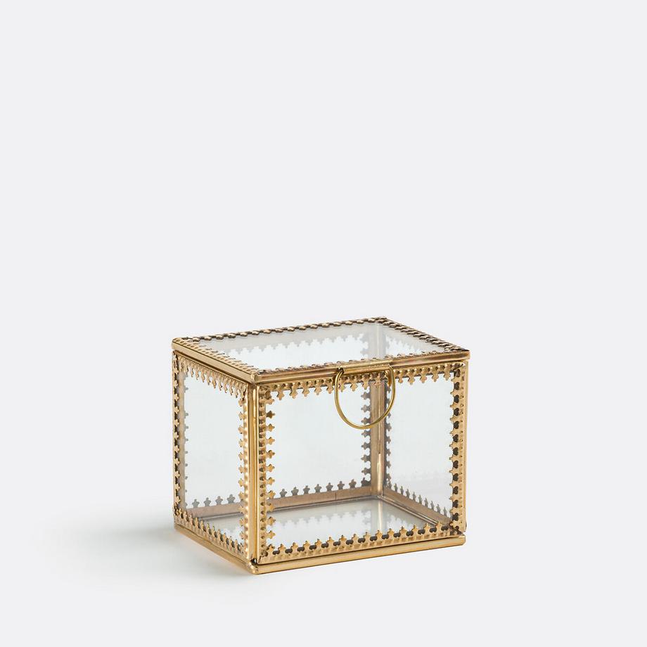 La Redoute Intérieurs Boîte-vitrine carrée verre et laiton Stelia  