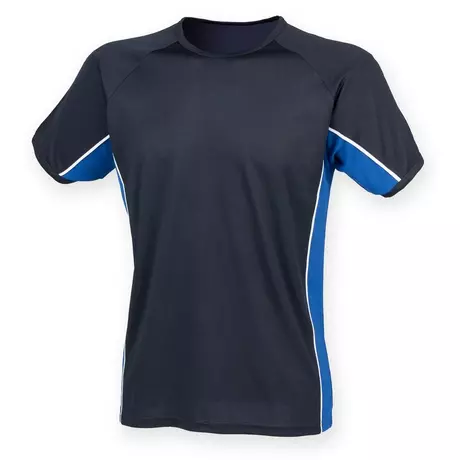 Finden & Hales Tshirt de sport à manches courtes et panneaux de performance pour /jeunes  Marine