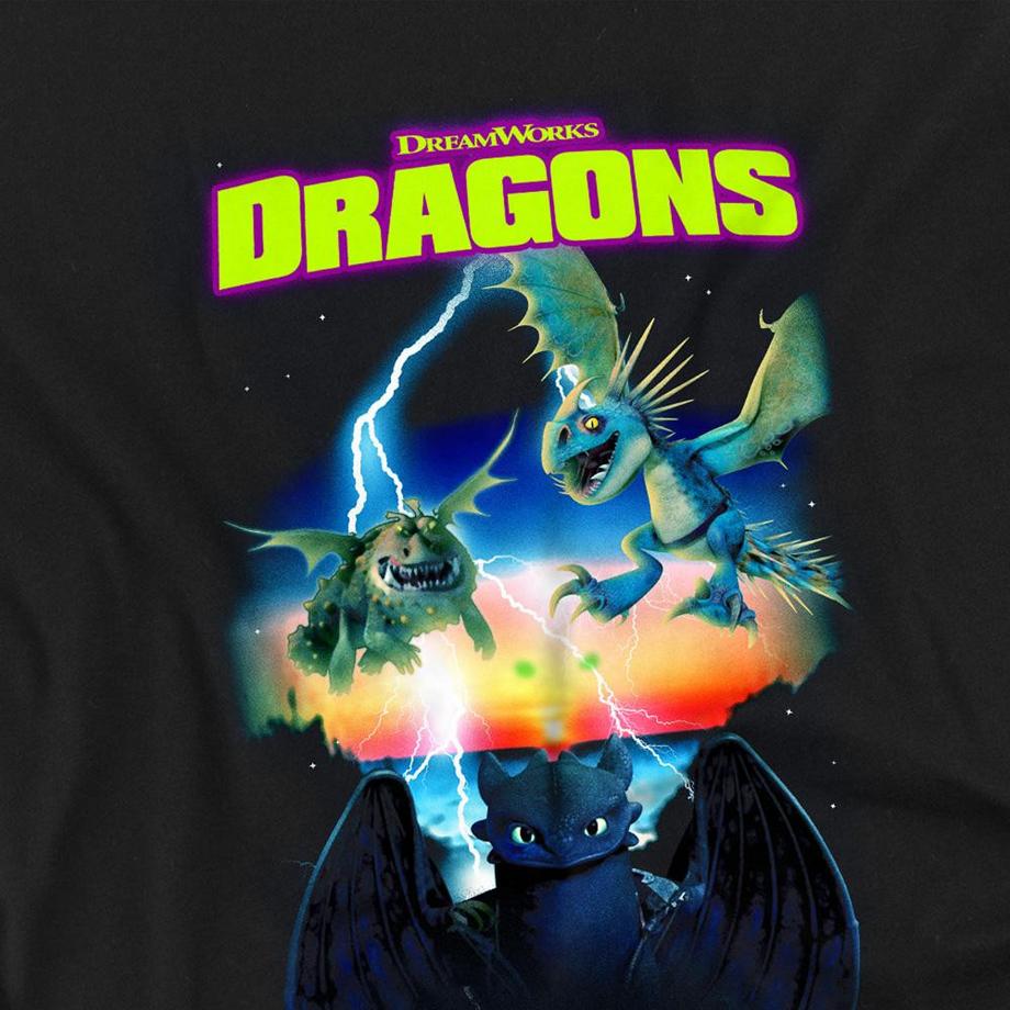 DRAGONS  Maglietta Toothless Poster 