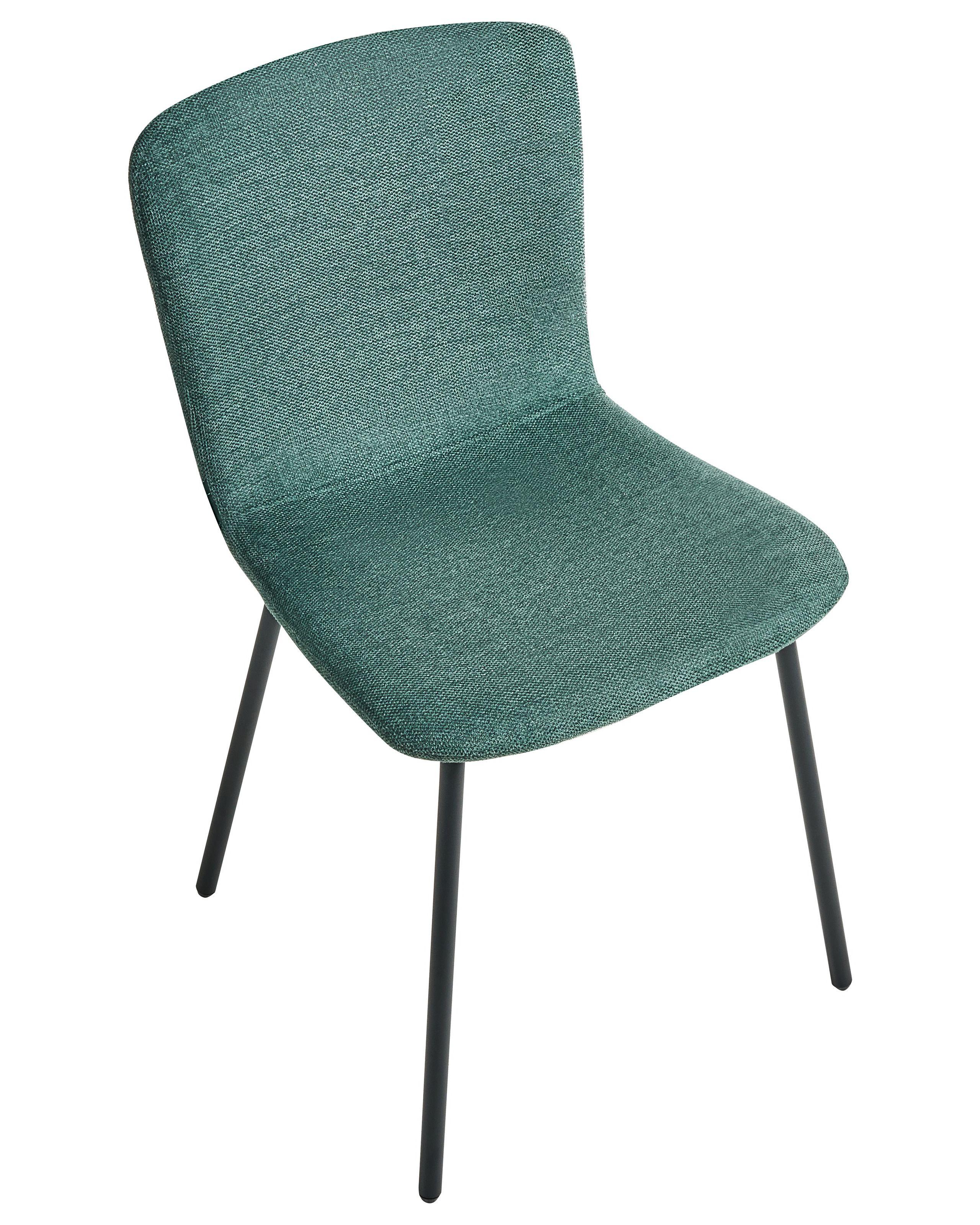 Beliani Lot de 4 chaises de salle à manger en Tissu Minimaliste CALDWELL  