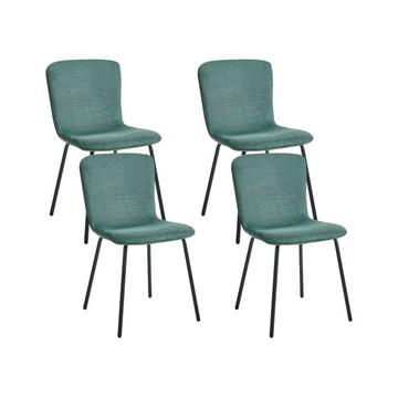 Lot de 4 chaises de salle à manger en Tissu Minimaliste CALDWELL
