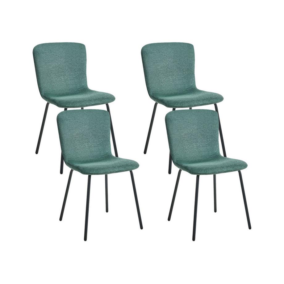 Set di 4 sedie da pranzo en Tessuto  CALDWELL